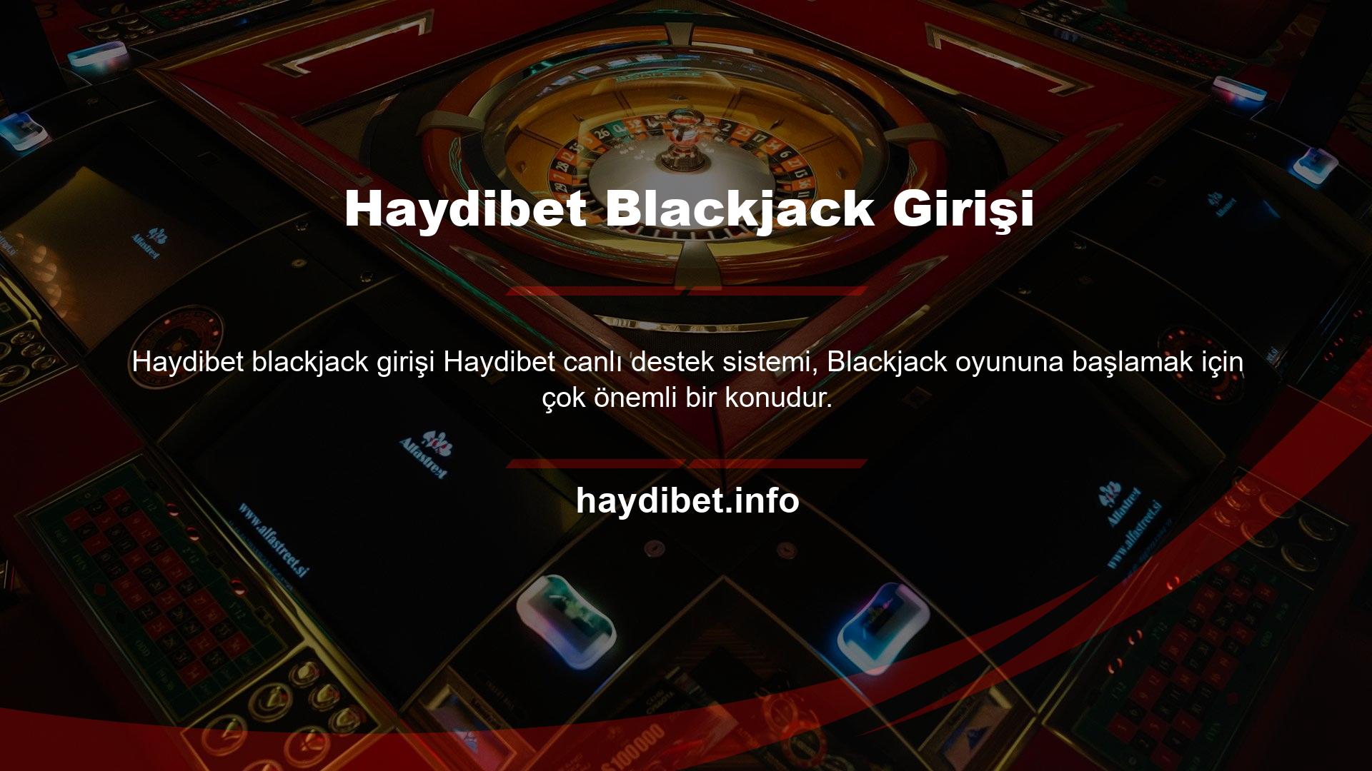Haydibet Blackjack Girişi